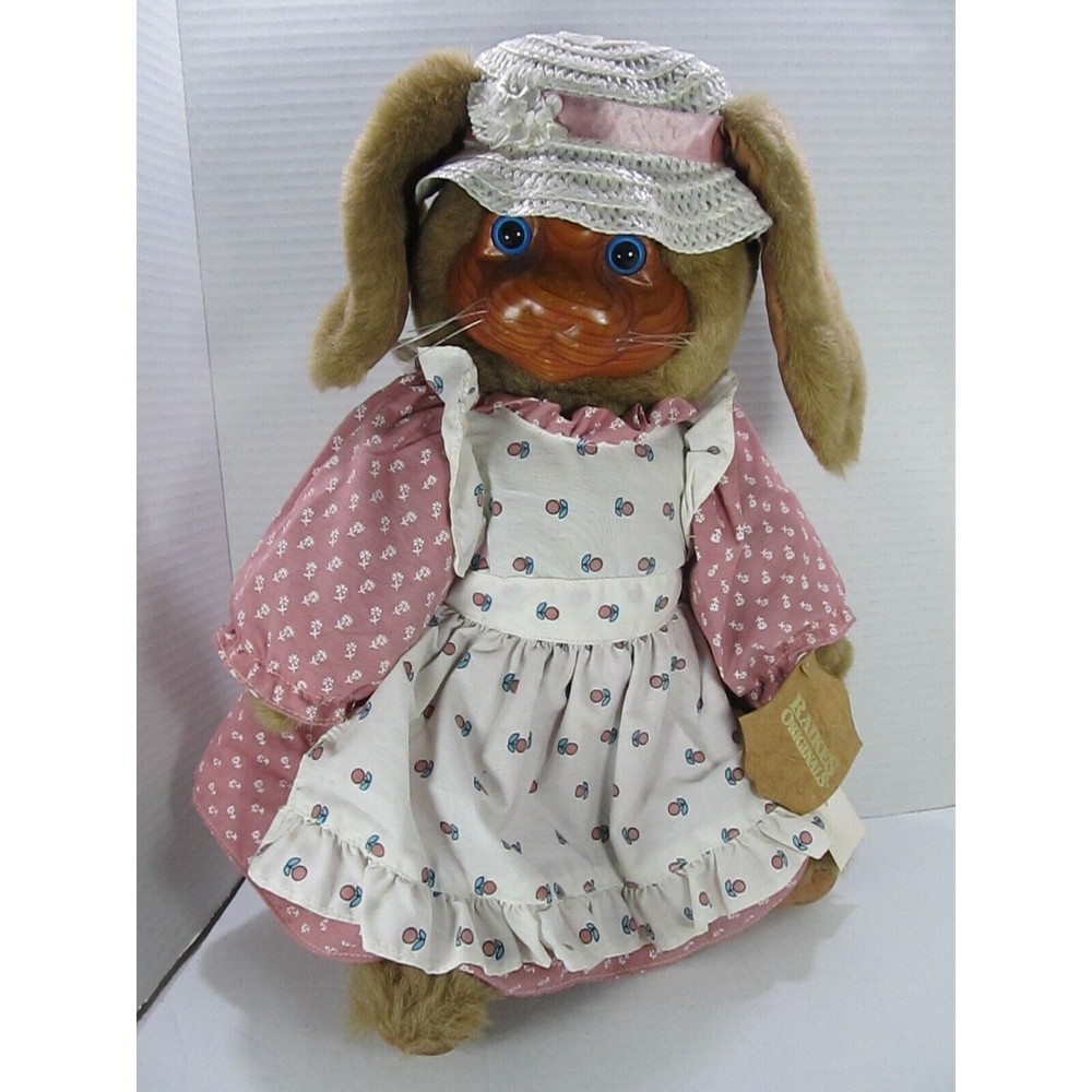 Robert Raikes Original Wood Face Rabbit / Mrs Nickleby 1988 Signed & #2162/7500